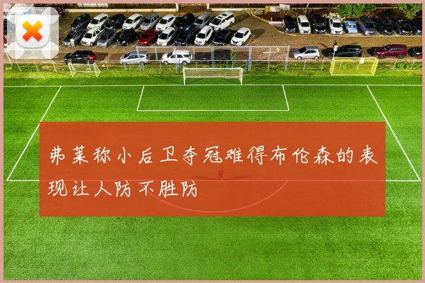 弗莱称小后卫夺冠难得布伦森的表现让人防不胜防